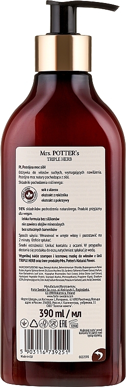 Hair Conditioner - Mrs. Potter's Helps To Hydrate Hair Conditioner — photo N2