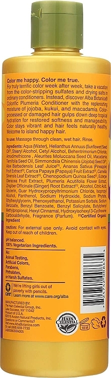 Repair Plumeria Conditioner - Alba Botanica Natural Hawaiian Conditioner Colorific Plumeria — photo N2