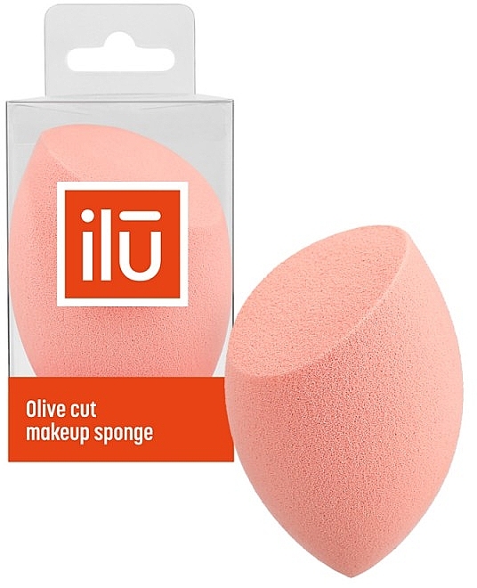 Olive Cut Makeup Sponge, orange - Ilu Sponge Olive Cut Orange — photo N1