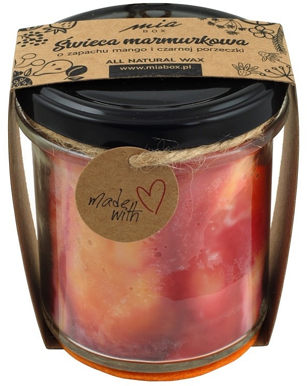 Marble Scented Candle "Mango & Black Currant" - Miabox Candle — photo N1