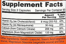 Calcium-Magnesium, 180 capsules - Now Foods Cal-Mag DK — photo N5
