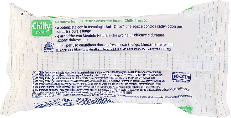 Intimate Wash Wipes "Fresh" - Chilly Gel Fresh Intimate Wipes — photo N11