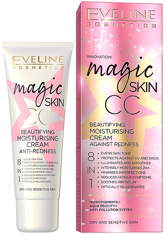 CC-Cream - Eveline Cosmetics Magic Skin CC Moisturising Cream Anti-Redness — photo N1