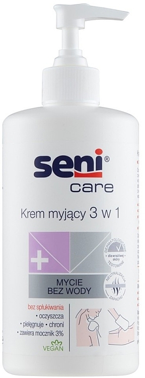 No Rinse Cleansing Cream - Seni Care 3% Urea Cleansing Cream 3in1 — photo N1