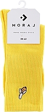 Fragrances, Perfumes, Cosmetics Cotton Socks with Embroidery, yellow with banana - Moraj