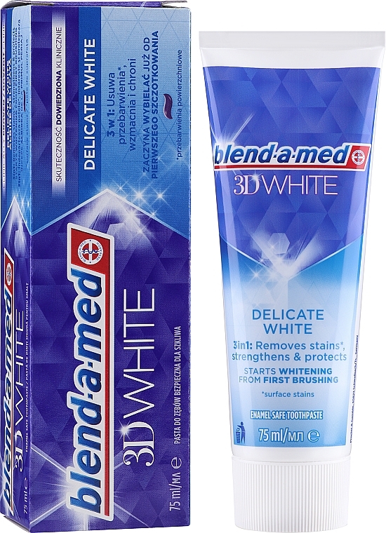 Delicate Whitening Toothpaste - Blend-a-med 3D White Delicate White Toothpaste — photo N1