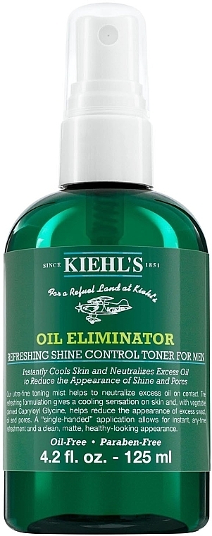 Men Shine Control Spray Toner - Kiehl's Oil Eliminator Refreshing Shine Control Spray Toner — photo N1