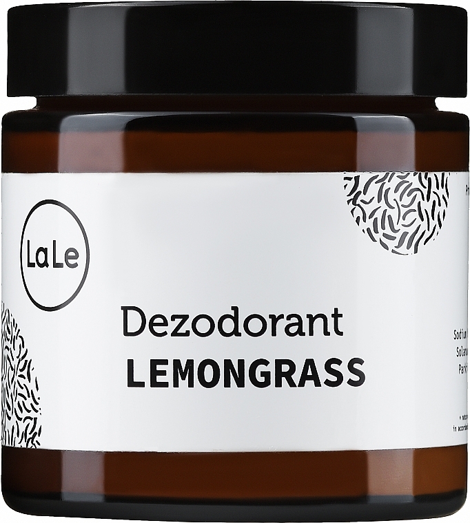 Lemongrass Oil Deodorant Cream, glass - La-Le Cream Deodorant — photo N1