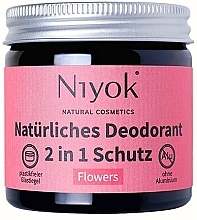 Fragrances, Perfumes, Cosmetics Natural Cream Deodorant 'Flowers' - Niyok Natural Cosmetics