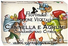 Fragrances, Perfumes, Cosmetics Vegetable Soap - Florinda Special Christmas Cinnamon and Citrus Vegetable Soap Bar