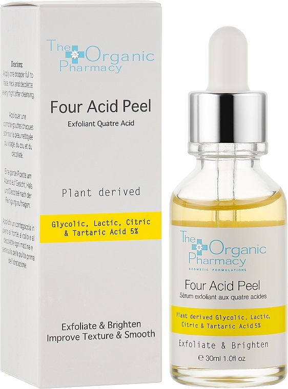 Face Peeling Serum "Four Acids" - The Organic Pharmacy Four Acid Peel — photo N2