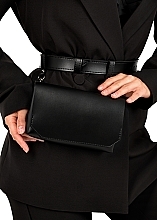 Eco-Leather Belt 'Good Girl', black - MAKEUP Women's PU Leather Belt (1pc) — photo N4