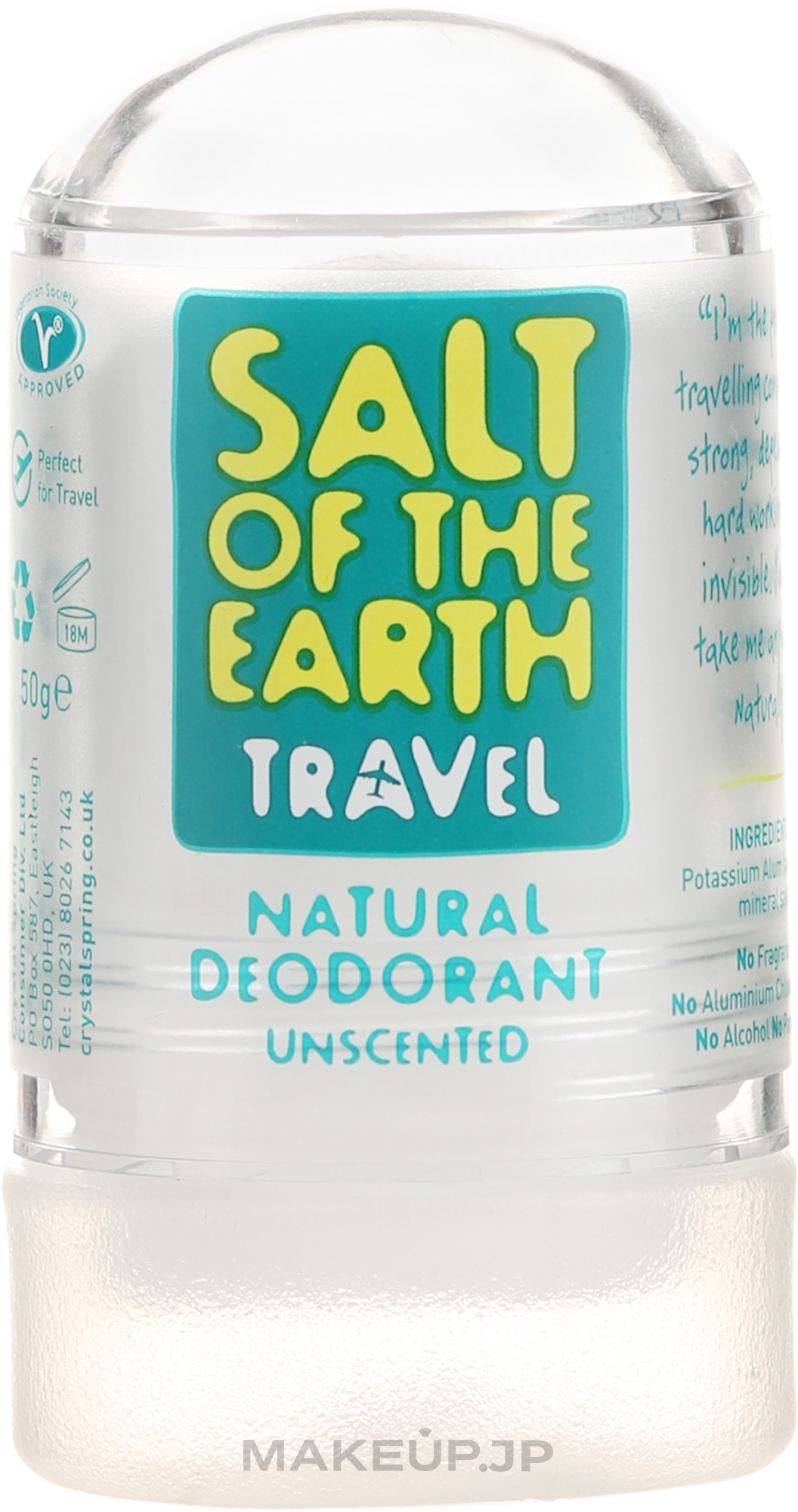 Natural Crystal Deodorant Stick - Salt of the Earth Crystal Travel Deodorant — photo 50 g