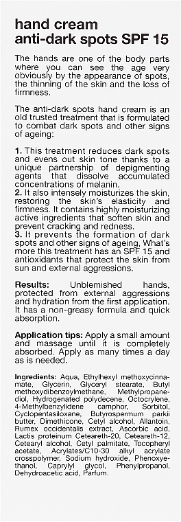 Anti-Pigmentation Hand Cream - Bella Aurora M7 Anti Dark Spots Hand Cream SPF15 — photo N3