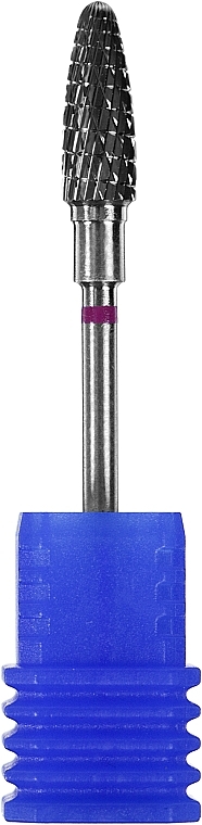 Tungsten Nail File Drill Bit, corn, 5 mm, purple - Head The Beauty Tools — photo N5