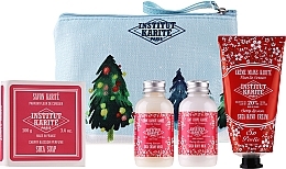 Fragrances, Perfumes, Cosmetics Set - Institut Karite Fleur de Cerisier (sh/gel/50ml + b/milk/50ml + h/cr/75ml + soap/100g + bag)