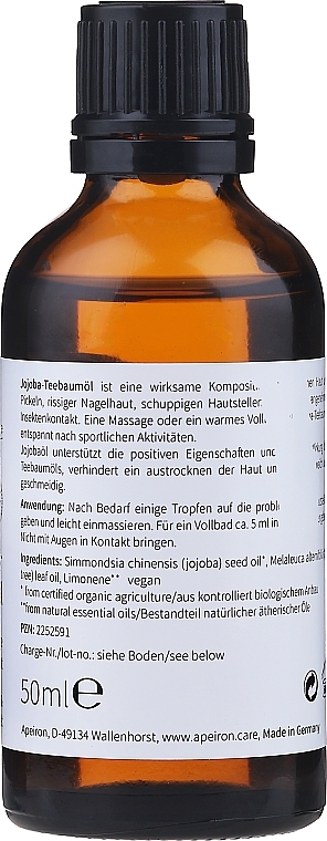 Tea Tree & Jojoba Oil - Apeiron — photo N2