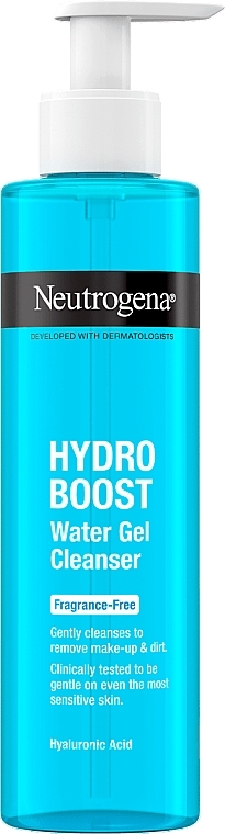 フェイス クレンジング ジェル、無香料 - Neutrogena Hydro Boost Water Gel Cleanser Fragrance-Free — photo N1