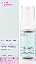 Cleansing Foam with Salicylic Acid - Good Molecules Acne Foaming Cleanser — photo N2