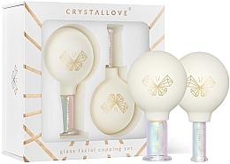 Glass Face, Neck & Decollete Massage Cups - Crystallove Glass Facial Cupping Set — photo N1