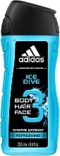 Shower Gel - Adidas Ice Dive Body, Hair and Face Shower Gel — photo N2