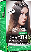 Fragrances, Perfumes, Cosmetics Keratin Smoothing Hair Set - Kativa Keratin Anti-Frizz Xtra Shine (h/mask/150ml + shmp/30ml + h/cond/30ml)