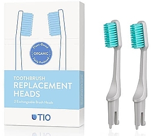 Brush Heads for Toothbrush, soft, grey - TIO Toothbrush Soft — photo N1