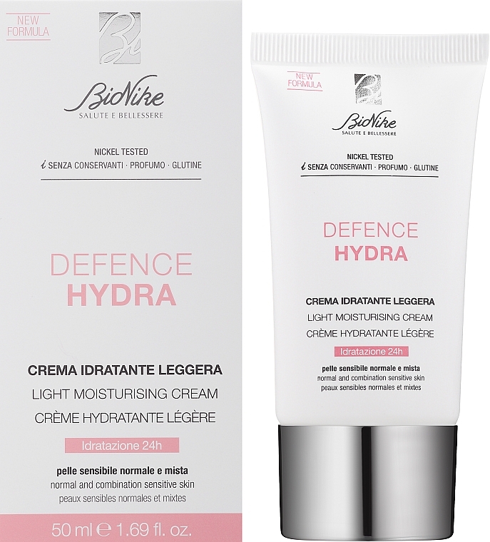 Light Moisturizing Face Cream - BioNike Defense Hydra Light Moisturizing Cream — photo N1