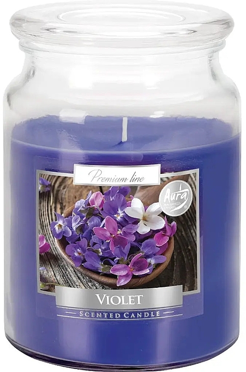 Premium Scented Candle in Jar 'Violet' - Bispol Premium Line Scented Candle Violet — photo N1