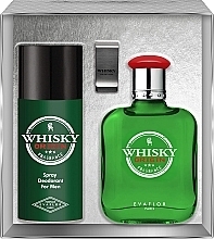 Fragrances, Perfumes, Cosmetics Evaflor Whisky Origin - Set (edt/100ml+deo/150ml+money/clip)
