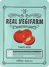 Tomato Extract Brightening Face Mask - Fortheskin Super Food Real Vegifarm Double Shot Mask Tomato — photo N1