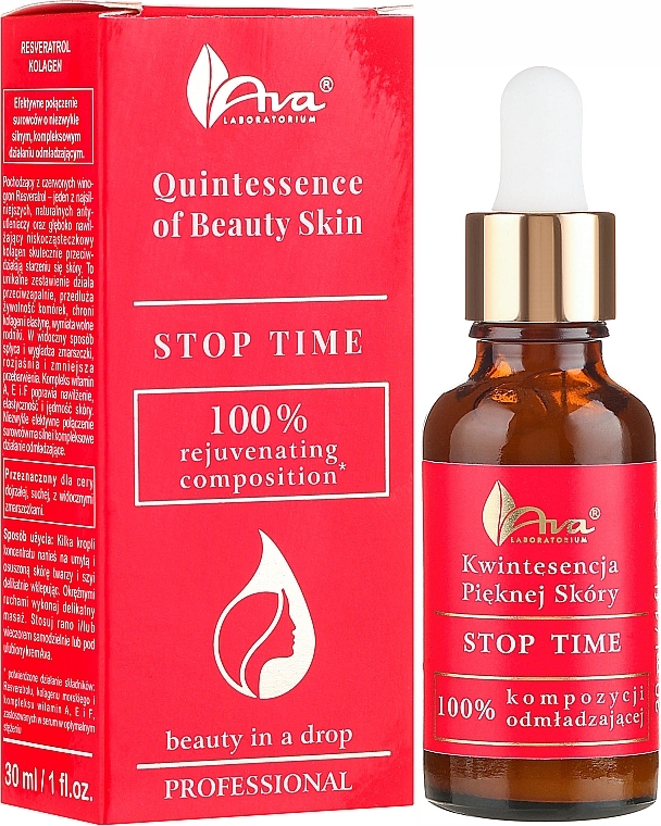 Face Serum - Ava Laboratorium Quintessence Of Beauty Stop Time Serum — photo N1