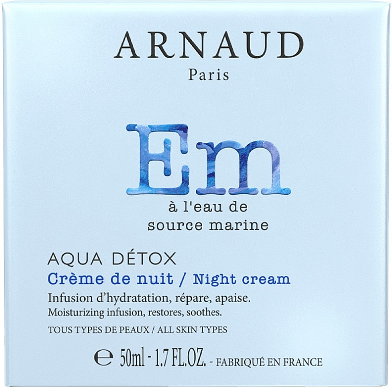 Night Face Cream with Sea Spring Water - Arnaud Aqua Detox Night Cream — photo N2