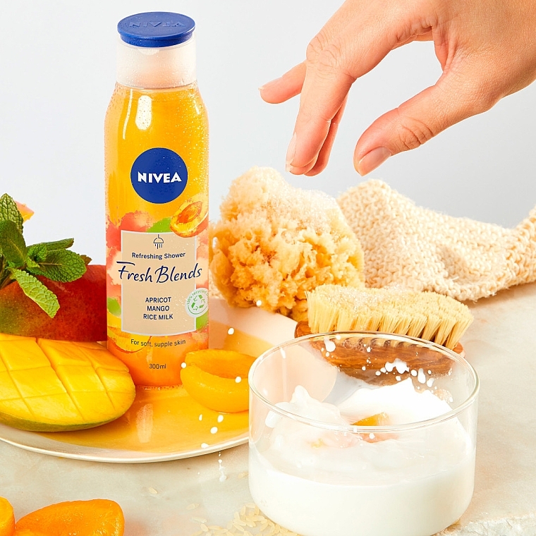 Shower Gel "Apricot, Mango, Rice Milk" - Nivea Fresh Blends Refreshing Shower Apricot Mango Rice Milk — photo N3