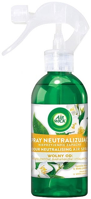 Aromatic Air Freshener Spray - Air Wick Odour Neutralising Fresh Dew& White Jasmine — photo N1