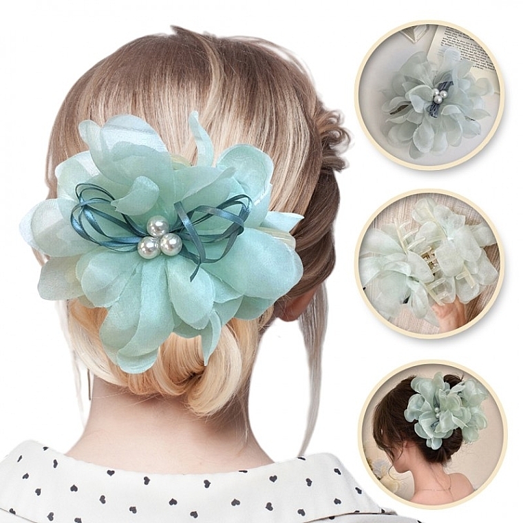 Hair Clip SP323M, large pearl bow - Ecarla — photo N2