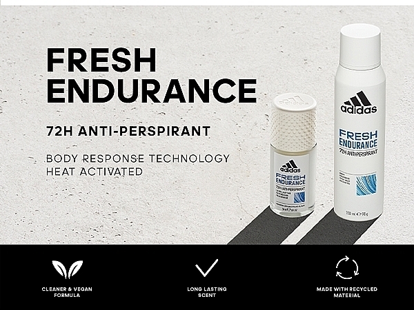 Antiperspirant Deodorant - Adidas Fresh Endurance Women 72H Anti-Perspirant — photo N8