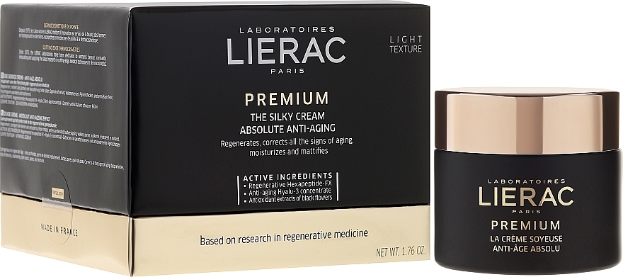 Face Cream with Lightweight Texture - Lierac Premium la Creme Soyeuse Texture — photo N2