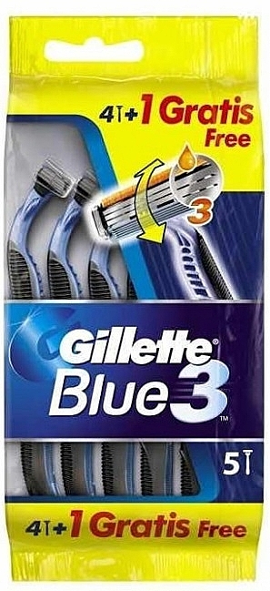 Disposable Razor Set, 4+1 pcs - Gillette Blue 3 — photo N7