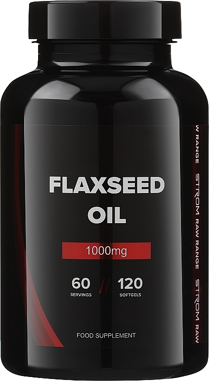 栄養補助食品「亜麻仁油」、カプセル - Strom Sports Flaxseed Oil — photo N1