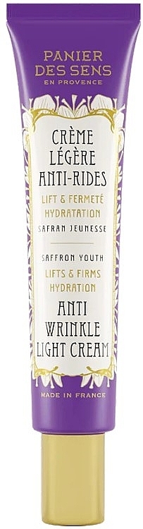 Saffron Light Anti-Wrinkle Cream - Panier Des Sens Saffron Youth Anti-wrinkle Face Lift Cream Light Texture — photo N1