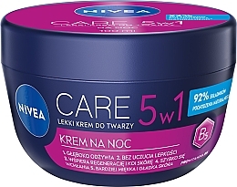 Fragrances, Perfumes, Cosmetics Light Night Face Cream - NIVEA Care Night Light Face Cream