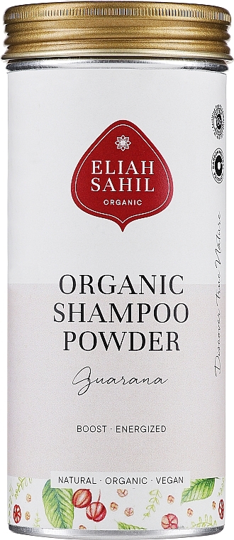 Organic Powder Shampoo "Guarana & Ritha" - Eliah Sahil Natural Shampoo Powder for Stronger Hair Roots — photo N1