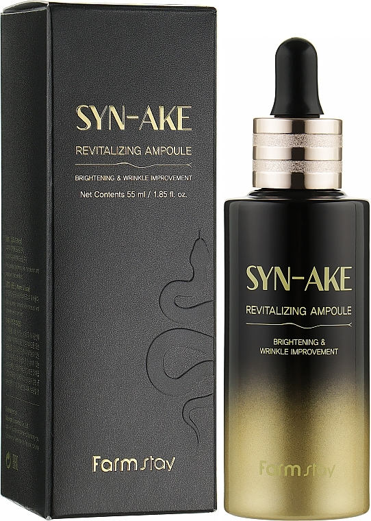 Anti-Aging Face Serum with Snake Venom Peptide - Farm Stay Syn-Ake Revitalizing Ampoule — photo N2