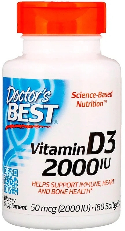 Vitamin D3 2000 IU, softgels - Doctor's Best — photo N1