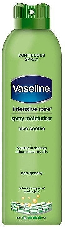 Moisturizing Aloe Body Spray - Vaseline Intensive Care Aloe Spray Moisturiser — photo N1