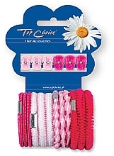 Fragrances, Perfumes, Cosmetics Hairpins and Hair Ties 28113, 6+12 pcs, pink - Top Choice