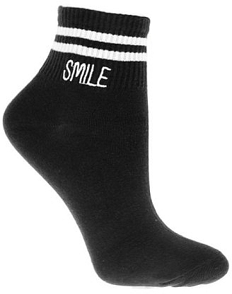 Women Socks, embroidered, black - Moray Smile — photo N1