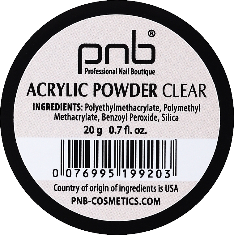 Transparent Acrylic Powder - PNB Acrylic Powder Clear — photo N1