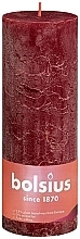 Fragrances, Perfumes, Cosmetics Cylinder Candle Rustic Shine Velvet Red, 190/68 mm - Bolsius Candle